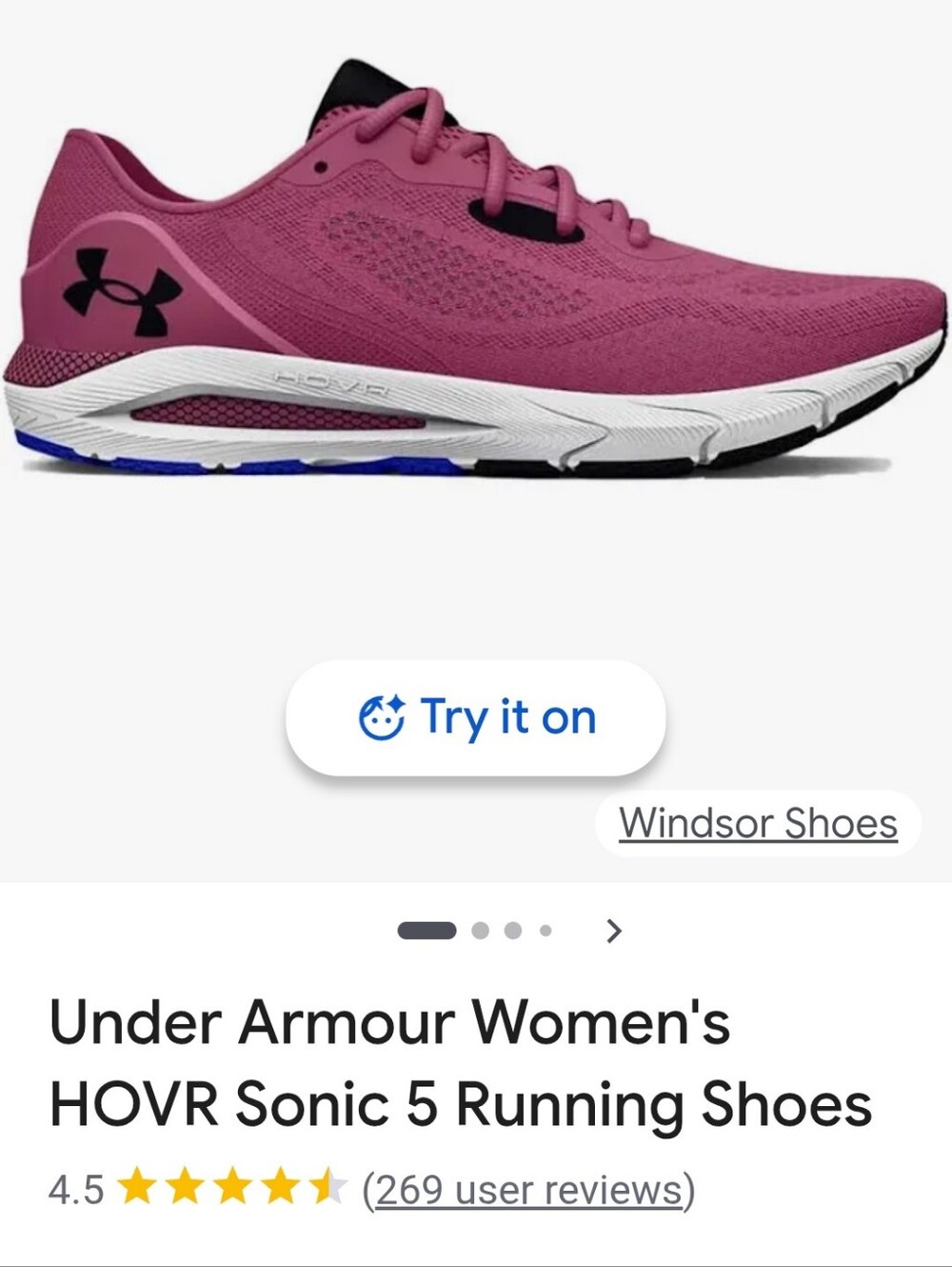 Under Armour Sonic 5 Pink  Running Shoes - Lightweight Comfort